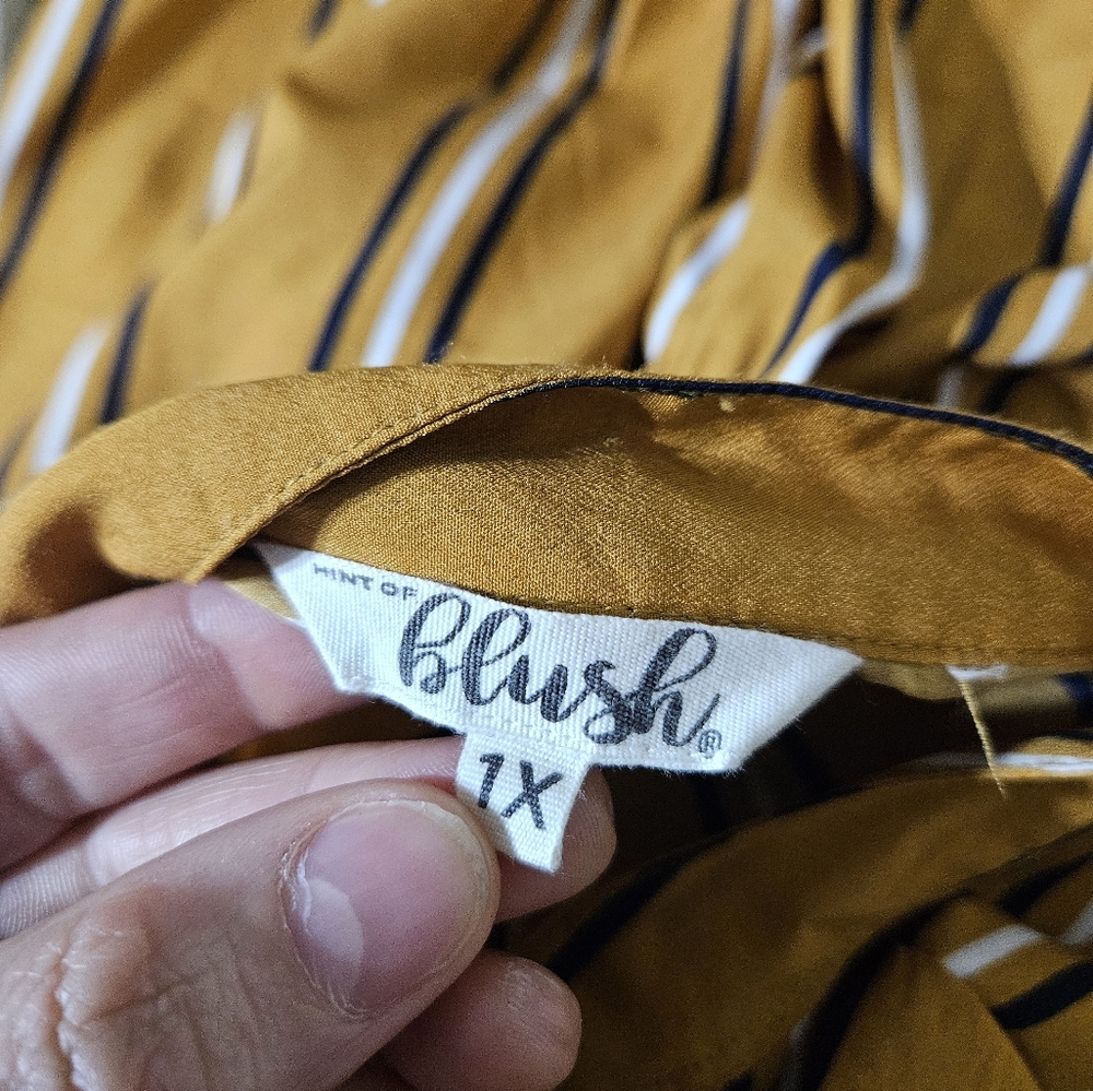 Blush Striped Dress Size 1X - Picture 4 of 4